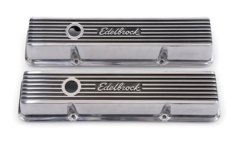 Edelbrock Valve Cover Elite II Series Chevrolet 1959-1986 262-400 CI V8 Low Polished - DTX Performance