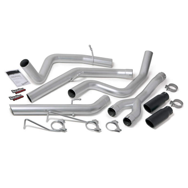 Banks Power 14-15 Dodge Ram 1500 3.0L Diesel Monster Exhaust System - SS Dual Exhaust w/ Black Tips - DTX Performance