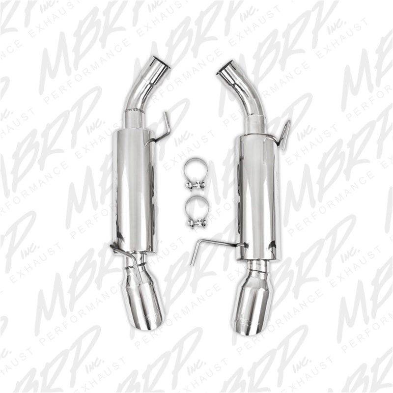 MBRP 05-10 Ford Mustang GT 5.0/Shelby GT500 Dual Mufflers Axle Back Split Rear T304 - DTX Performance