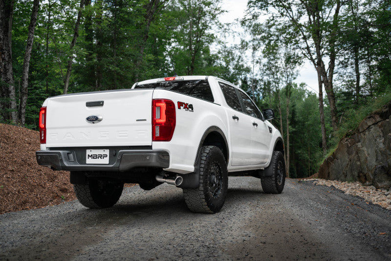 MBRP 2019 Ford Ranger Ecoboost 2.3L 4in OD Tip Single Side Exit 3in Black Coated Cat Back - DTX Performance