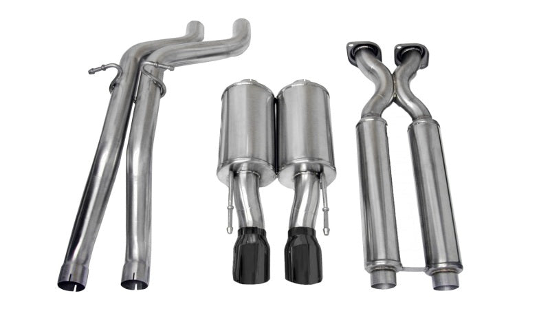 Corsa 06-10 Jeep Grand Cherokee 6.1L SRT-8 V8 Black Sport Cat-Back Exhaust - DTX Performance