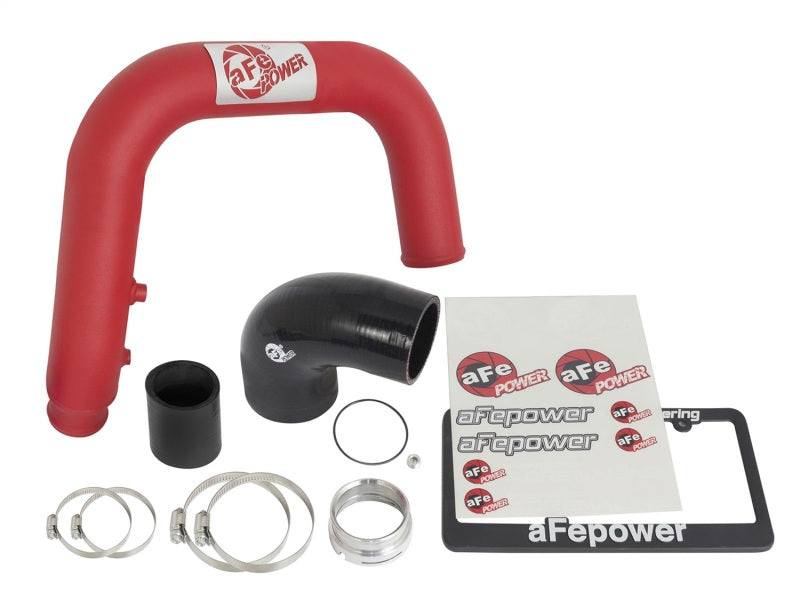 aFe BladeRunner 2.5in Red IC Tube Hot Side w/ Coupling & Clamp Kit 2016 GM Colorado/Canyon 2.8L - DTX Performance