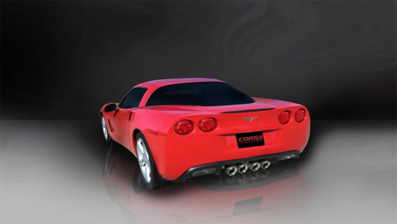 Corsa 05-08 Chevrolet Corvette C6 6.0L V8 Polished Xtreme Axle-Back Exhaust - DTX Performance