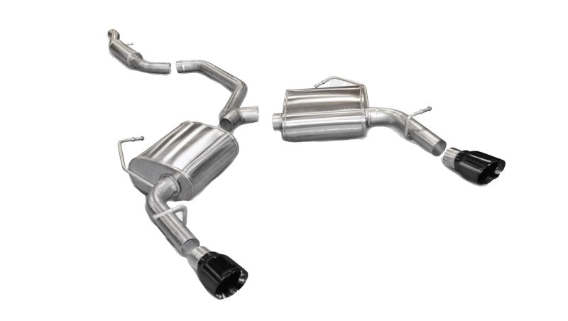 Corsa 11-13 Chrysler 200/Dodge Avenger V6 Black Sport Cat-Back Exhaust - DTX Performance