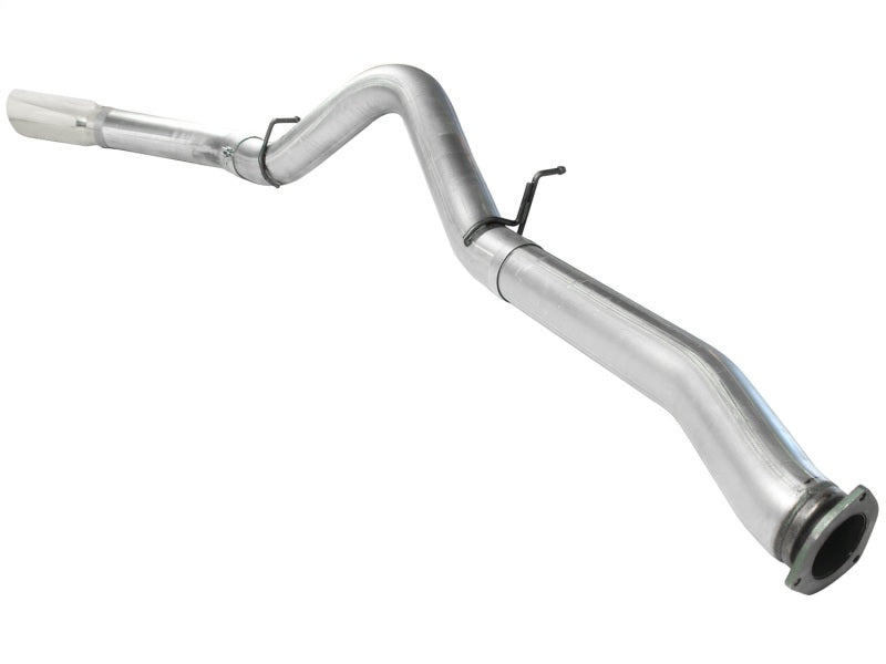 aFe ATLAS 5in DPF-Back Alum Steel Exhaust System Polished Tip GM Diesel Trucks 7.5-10 V8-6.6L td LMM - DTX Performance