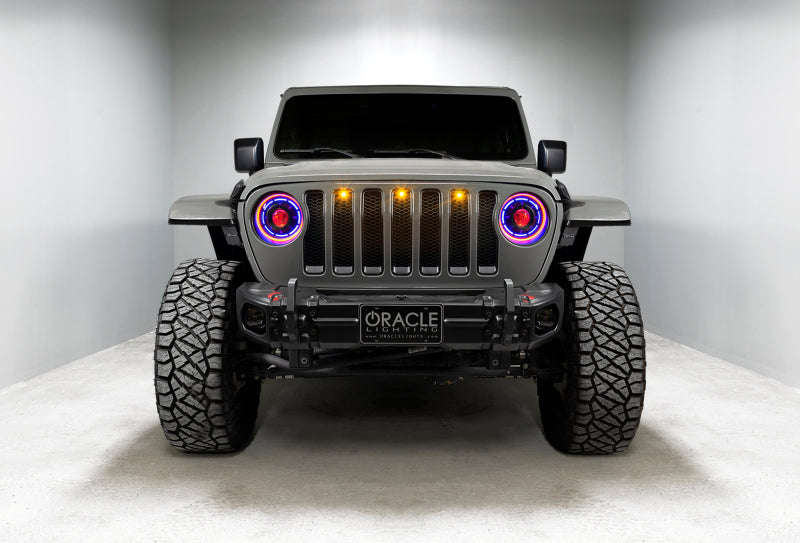 Oracle Pre-Runner Style LED Grille Kit for Jeep Gladiator JT - Amber - DTX Performance