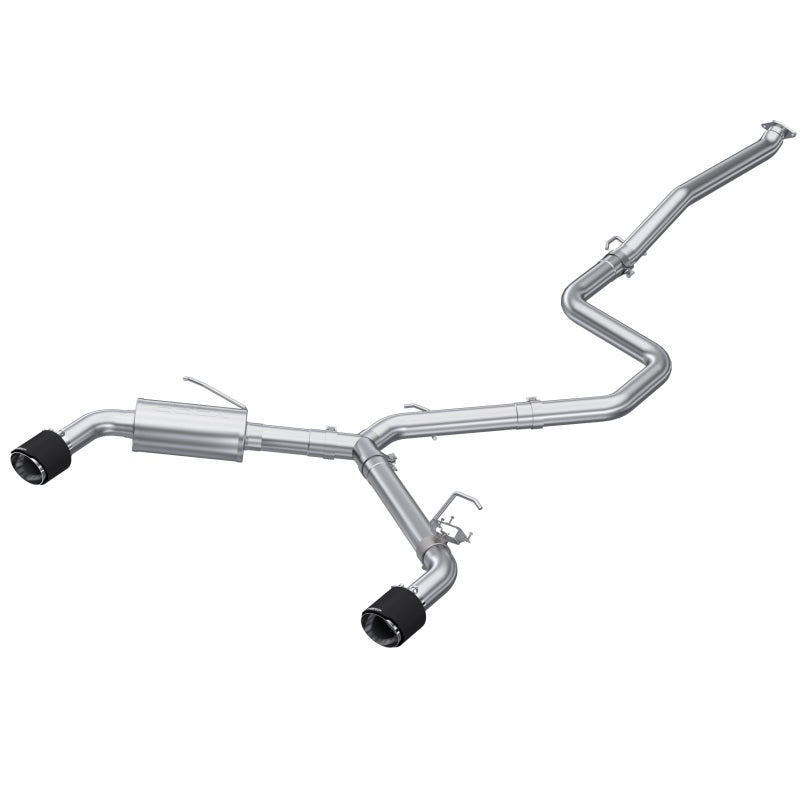 MBRP 22-23 Hyundai Elantra N 2.0L Turbo T304  5in OD CF Tips Dual Outlet 3in Cat Back Exhaust - DTX Performance