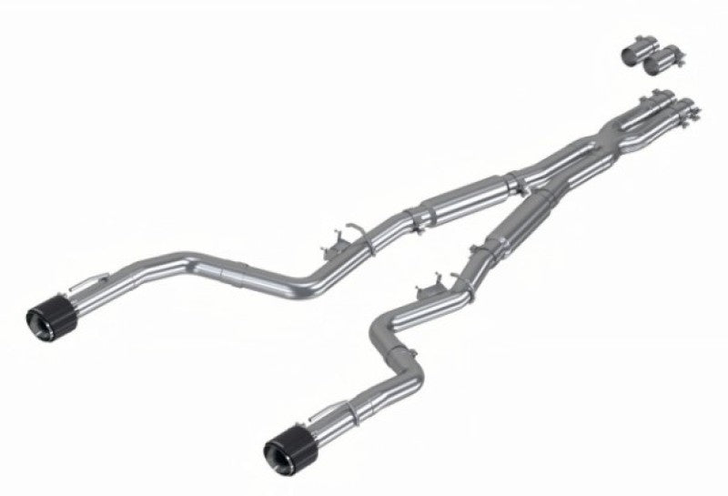 MBRP 17-21 Charger 5.7/6.1/6.4L 3in Dual Rear Exit SS Catback Exhaust w/ Carbon Fiber Tips - DTX Performance