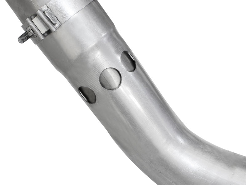 aFe LARGE BORE HD 4in 409-SS DPF-Back Exhaust w/Polished Tip 11-14 Ford Diesel Trucks V8-6.7L (td) - DTX Performance