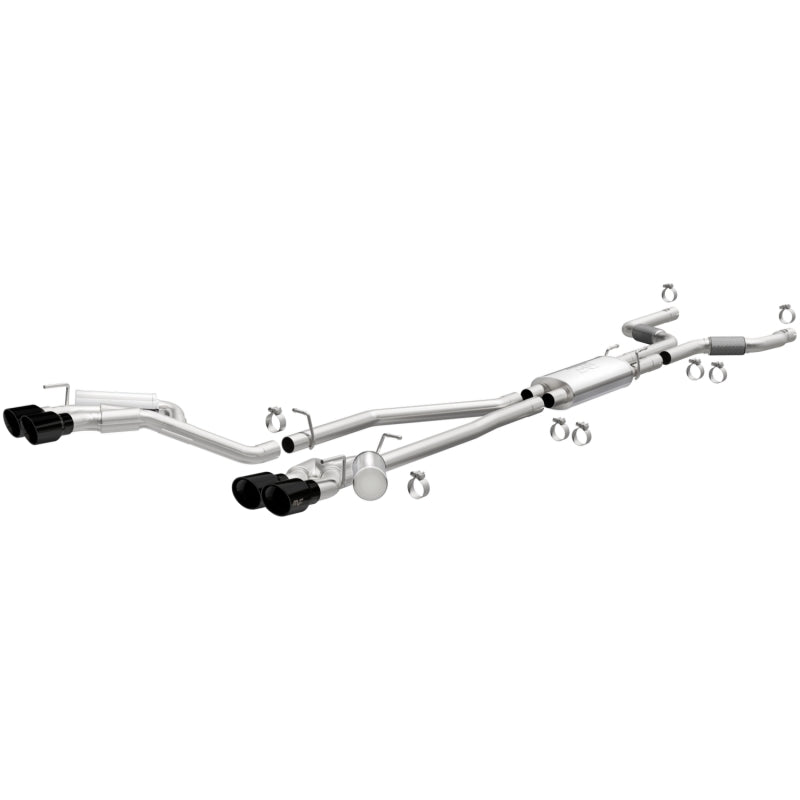 MagnaFlow 20-21 Ford Explorer 3.0L V6 Dual Exit Quad Black Chrome Tip Street Series Cat-Back Exhaust - DTX Performance