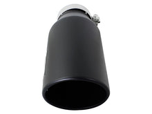 Load image into Gallery viewer, aFe Power MACH Force-Xp 4in In x 6in Out x 15in L Driver Side Clamp-On 4in 409 SS Exhaust Tip-Black - DTX Performance