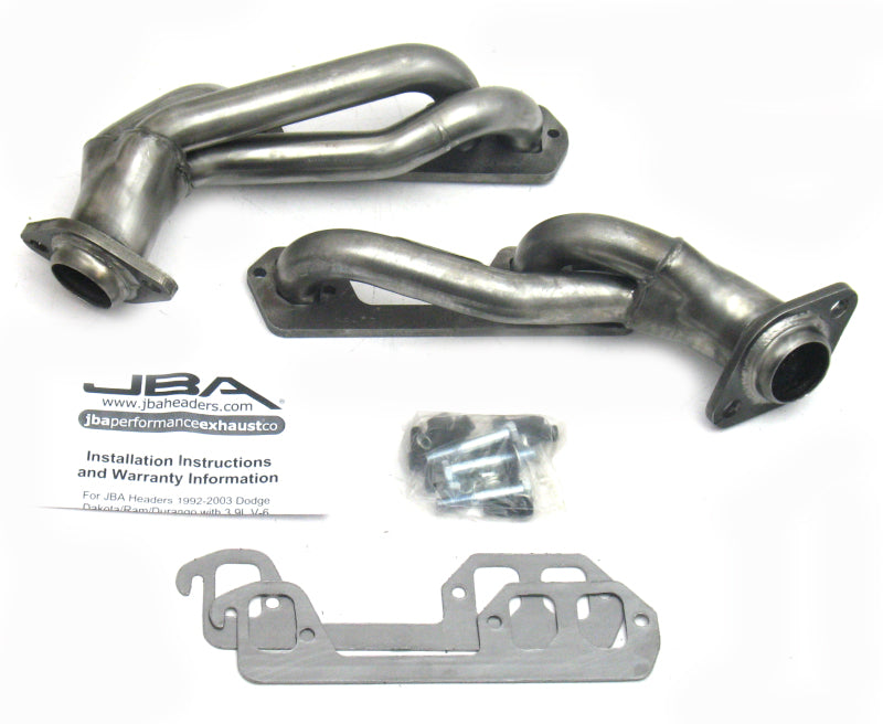 JBA 96-03 Dodge Truck 3.9L V6 1-1/2in Primary Raw 409SS Cat4Ward Header - DTX Performance