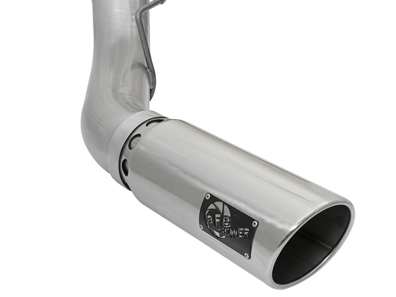 aFe ATLAS 5in DPF-Back Alum Steel Exhaust System w/Polished Tip 2017 Ford Diesel Trucks V8-6.7L (td) - DTX Performance