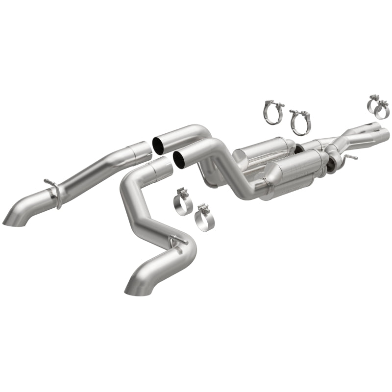 MagnaFlow Cat-Back 2021 Jeep Wrangler 6.4L Rock Crawler Series Dual Exit Stainless Exhaust - DTX Performance