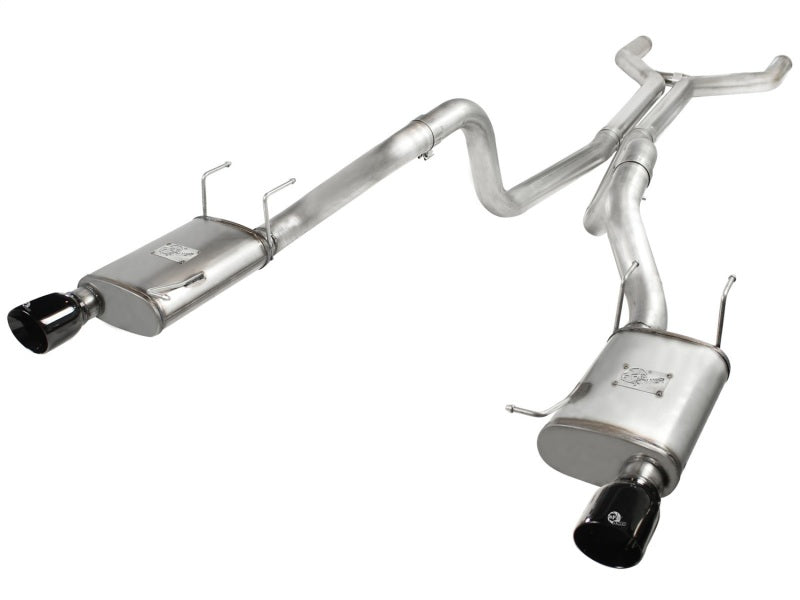 aFe MACHForce XP Cat-Back Exhaust 3in SS w/ Black Tips 11-14 Ford Mustang GT V8 5.0L - DTX Performance