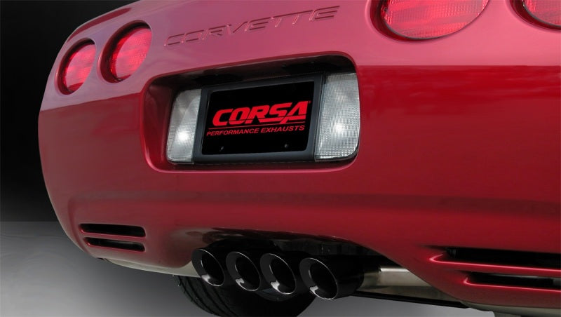 Corsa 97-04 Chevrolet Corvette C5 Z06 5.7L V8 Black Sport Axle-Back Exhaust - DTX Performance