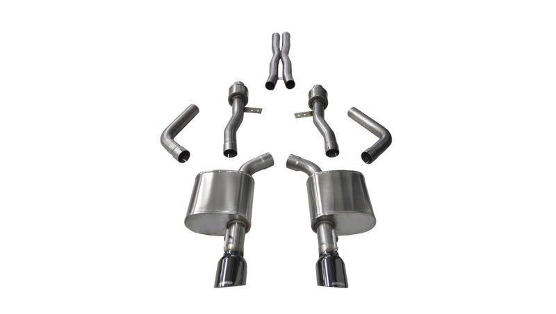 Corsa 15-16 Dodge Charger SRT / Scat Pack / R/T 6.4L Black Sport Cat-Back Exhaust - DTX Performance