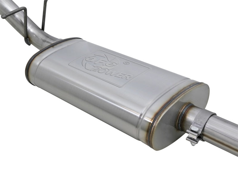 aFe Mach Force-XP Exhaust 3in CB SS 15-17 GM Colorado/Canyon 2.5L/3.6L Side Exit w/ Polished Tip - DTX Performance