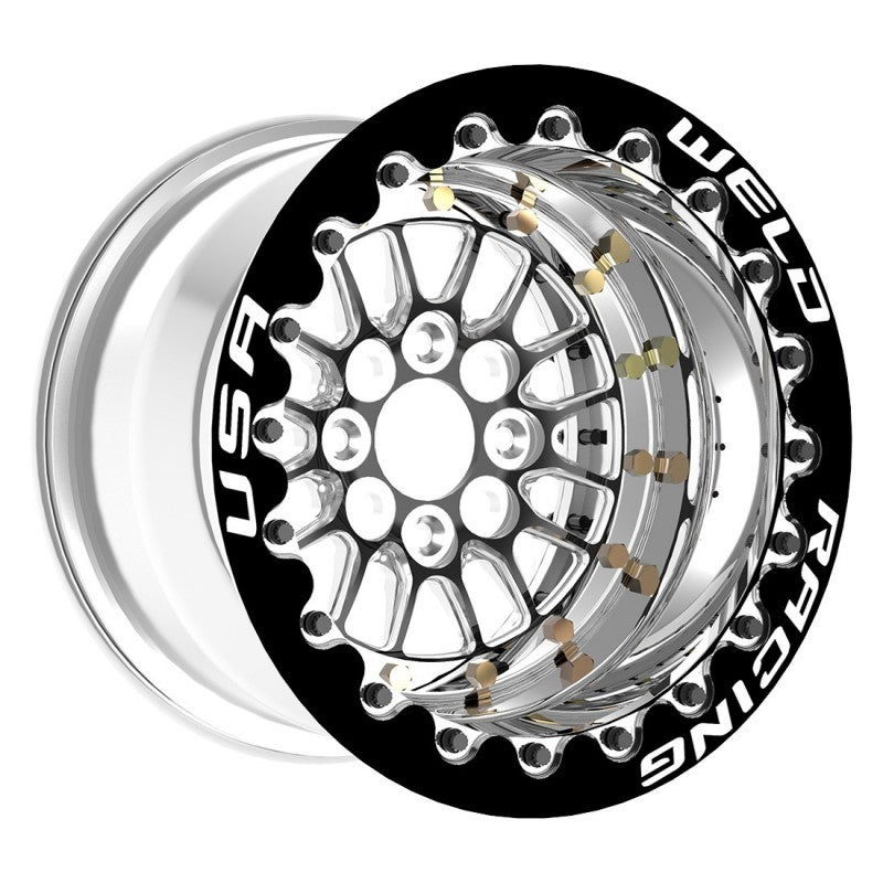 Weld Tuner Import Drag 13x9 / 4x100mm BP / 5in. BS Black Wheel CTR - DTX Performance