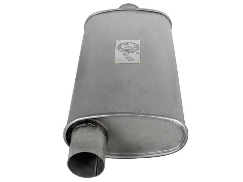 aFe Scorpion Replacement Alum Steel Muffler Double Layer 2-1/2in In/Out Center/Offset 18inL x9inW - DTX Performance