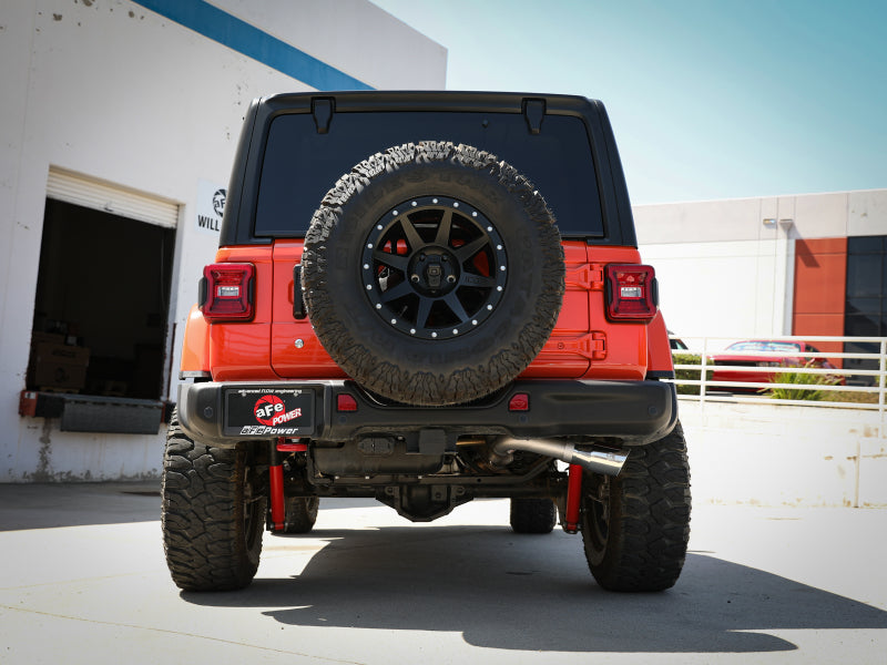 aFe 20-21 Jeep Wrangler Large Bore-HD 3in 304 Stainless Steel DPF-Back Exhaust System - Polished Tip - DTX Performance