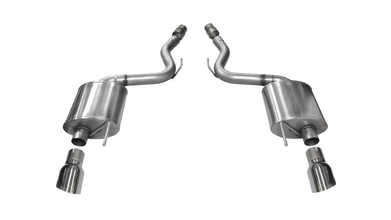 Corsa 2015 Ford Mustang GT 5.0 3in Axle Back Exhaust Polish Dual Tips (Touring) - DTX Performance