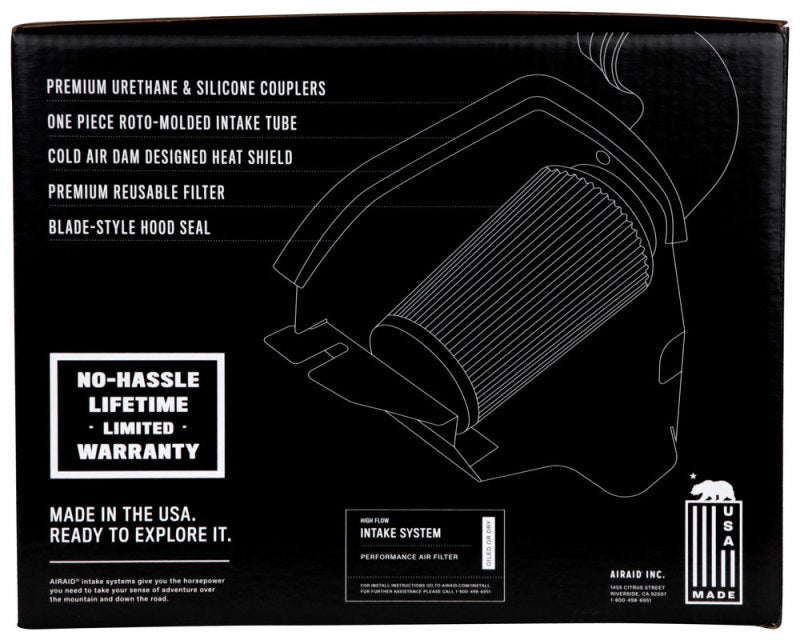 Airaid 2006 Chevy 4.8/5.3/6.0 (w/ Elec Fan/High Hood) CAD Intake System w/ Tube (Dry / Red Media) - DTX Performance