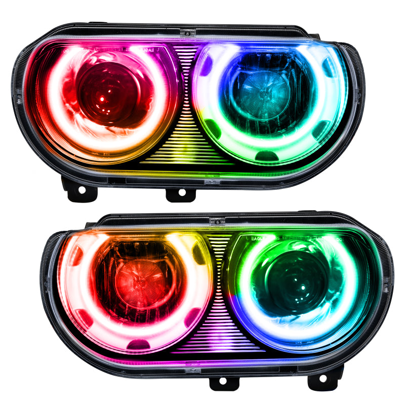 Oracle 08-14 Dodge Challenger SMD HL (HID Style) - ColorSHIFT w/ 2.0 Controller - DTX Performance