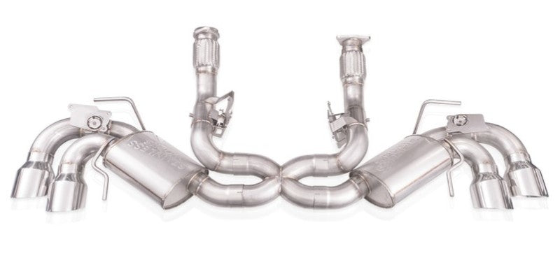 Stainless Works 20-21 Chevrolet Corvette C8 6.2L Redline Cat-Back Exhaust w/ Polished Tips - DTX Performance