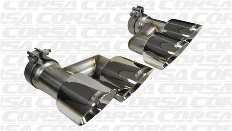 Corsa 15-16 Ford Mustang GT 5.0 Polish Quad Tips Kit - DTX Performance