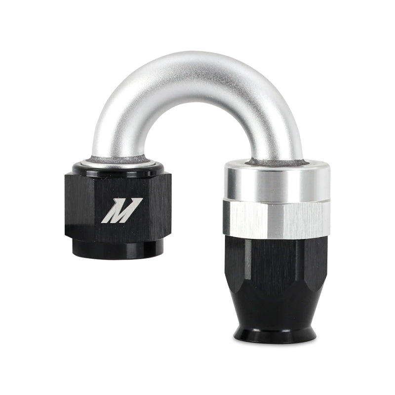 Mishimoto Aluminum PTFE -8AN 180 Degree Fitting Black - DTX Performance