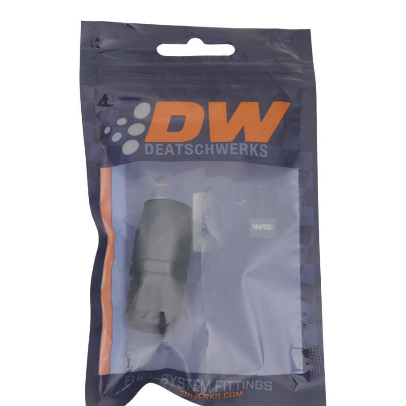 DeatschWerks 6AN Female Swivel Strait Hose End CPE - Anodized Matte Black - DTX Performance