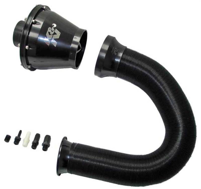 K&N Universal Apollo Black Cold Air Intake - 70mm OD FLG PP - DTX Performance