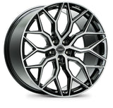 Vossen HF-2 19x9.5 / 5x120 / ET40 / Deep Face / 72.56 - Brushed Gloss Black Wheel