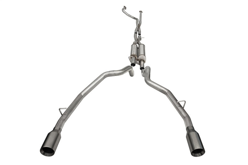 Corsa 21-22 Dodge Ram TRX Crew Cab Xtreme Catback Exhaust Dual Rear Gunmetal Tip - DTX Performance