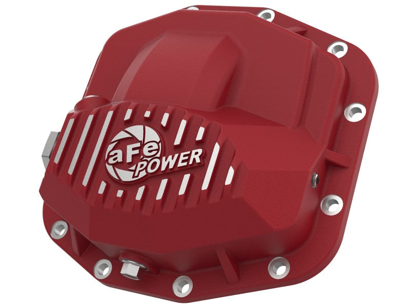 aFe Power Pro Series Front Differential Cover Red w/Machined Fins 18-19 Jeep JL (Dana M210) - DTX Performance