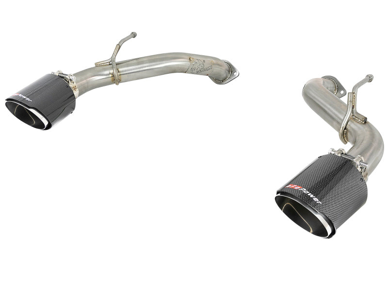 aFe Takeda 2.5in 304 SS Axle-Back Exhaust w/ Carbon Fiber Tips 16-19 Infiniti Q50 V6-3.0L (tt) - DTX Performance