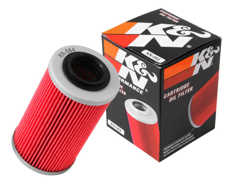 K&N Can/AM Spyder RT 998/ Buell 1125R -2.2219in OD x 0.969in ID x 3.813in H Oil Filter - DTX Performance