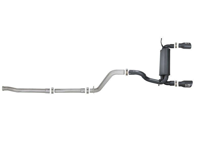 aFe Rebel Series 2.5in 409 SS Cat-Back Exhaust w/ Black Tips 18-19 Jeep Wrangler (JL) V6 3.6L - DTX Performance