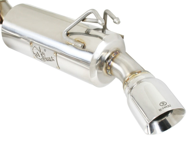 aFe Takeda Exhaust 304SS Dual Cat-Back w/ Polished Tips 08-13 Mitsubishi Lancer Evo X L4 2.0L Turbo - DTX Performance