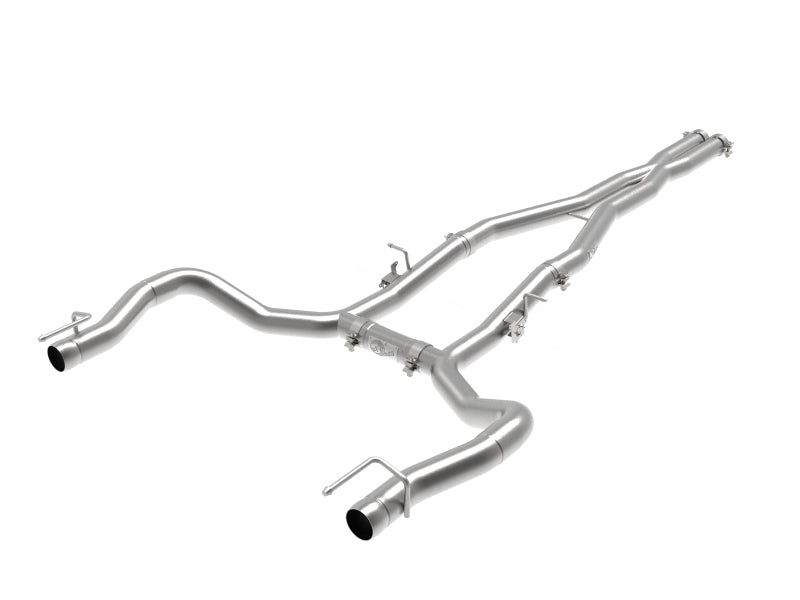 aFe MACH Force-Xp 3in 304 SS Cat-Back Exhaust 15-20 Dodge Charger Hellcat V8-6.2L/6.4L w/o Muffler - DTX Performance