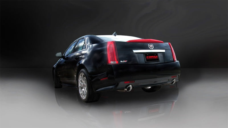 Corsa 09-13 Cadillac CTS Sedan V 6.2L V8 Polished Sport Axle-Back Exhaust - DTX Performance