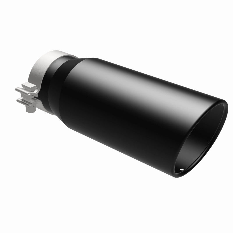 MagnaFlow Tip Stainless Black Coated Single Wall Round Single Outlet 5in Dia 4in Inlet 13in L - DTX Performance