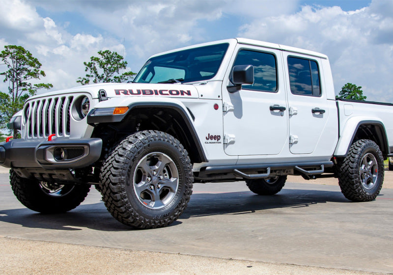 N-Fab Nerf Step 2019 Jeep Wrangler JT 4DR Truck Full Length - Tex. Black - 3in - DTX Performance