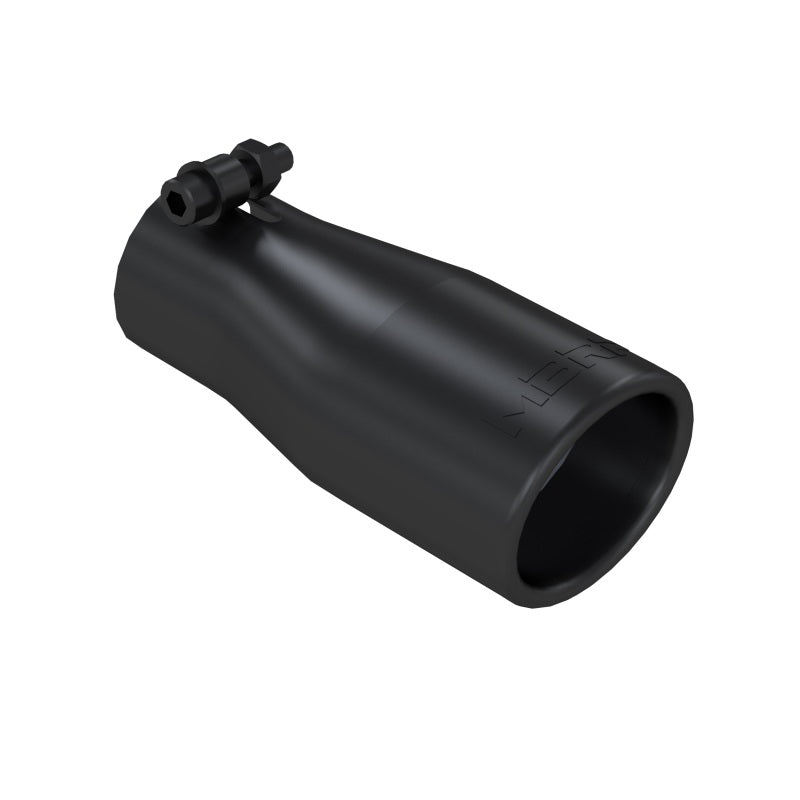 MBRP Universal Tip 2.5 O.D. Oval End 3.75 Inlet 10in length - Black Finish - DTX Performance