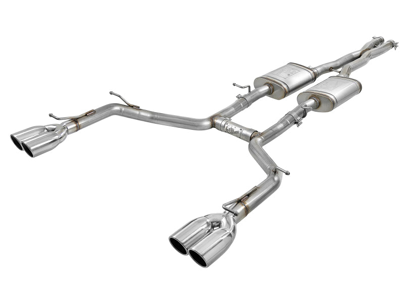 aFe MACH Force-Xp 2-1/2in 304 SS Cat-Back Exhaust 15-19 Dodge Challenger V6-3.6L - Polished Tip - DTX Performance