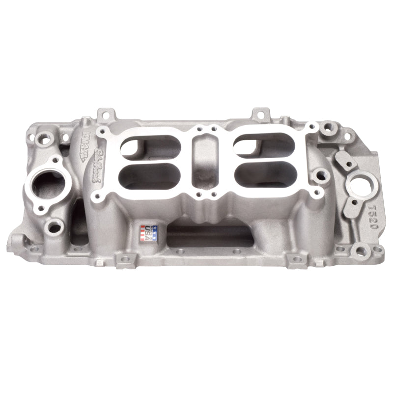 Edelbrock Manifold Dual Quad RPM Air Gap BB Chevy Oval Port - DTX Performance