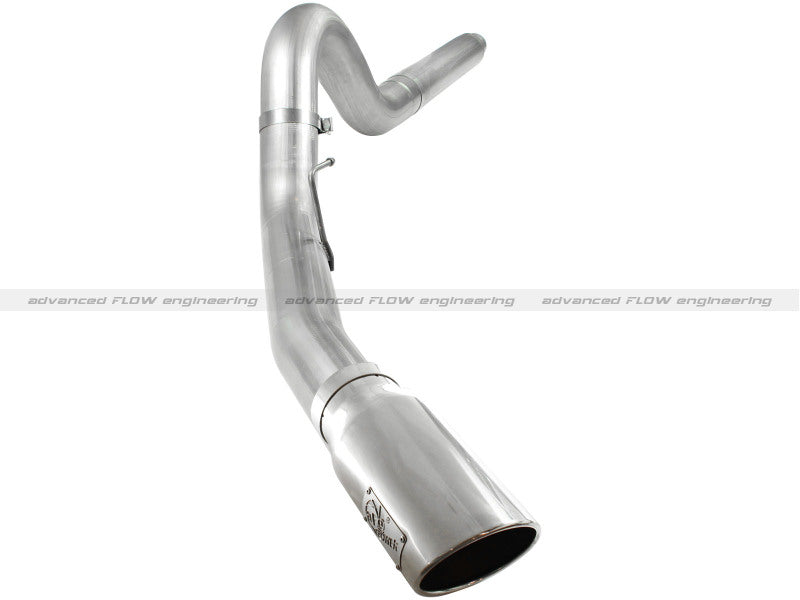 aFe Atlas 5in DPF-Back Aluminized Steel Exh Sys, Ford Diesel Trucks 08-10 V8-6.4L (td) Polished tip - DTX Performance