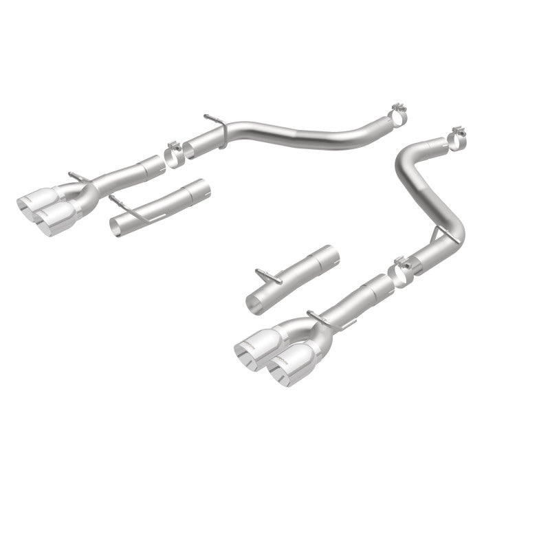 MagnaFlow Axle-Back, SS, 2.5in, Quad Split Rear 3.5in Tip 2015 Dodge Challenger 3.6L V6 - DTX Performance