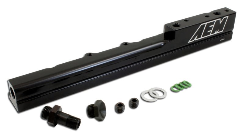 AEM 99-00 Honda Civic Si Black Fuel Rail - DTX Performance